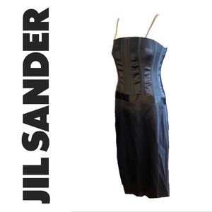 JIL SANDER black bustier dress